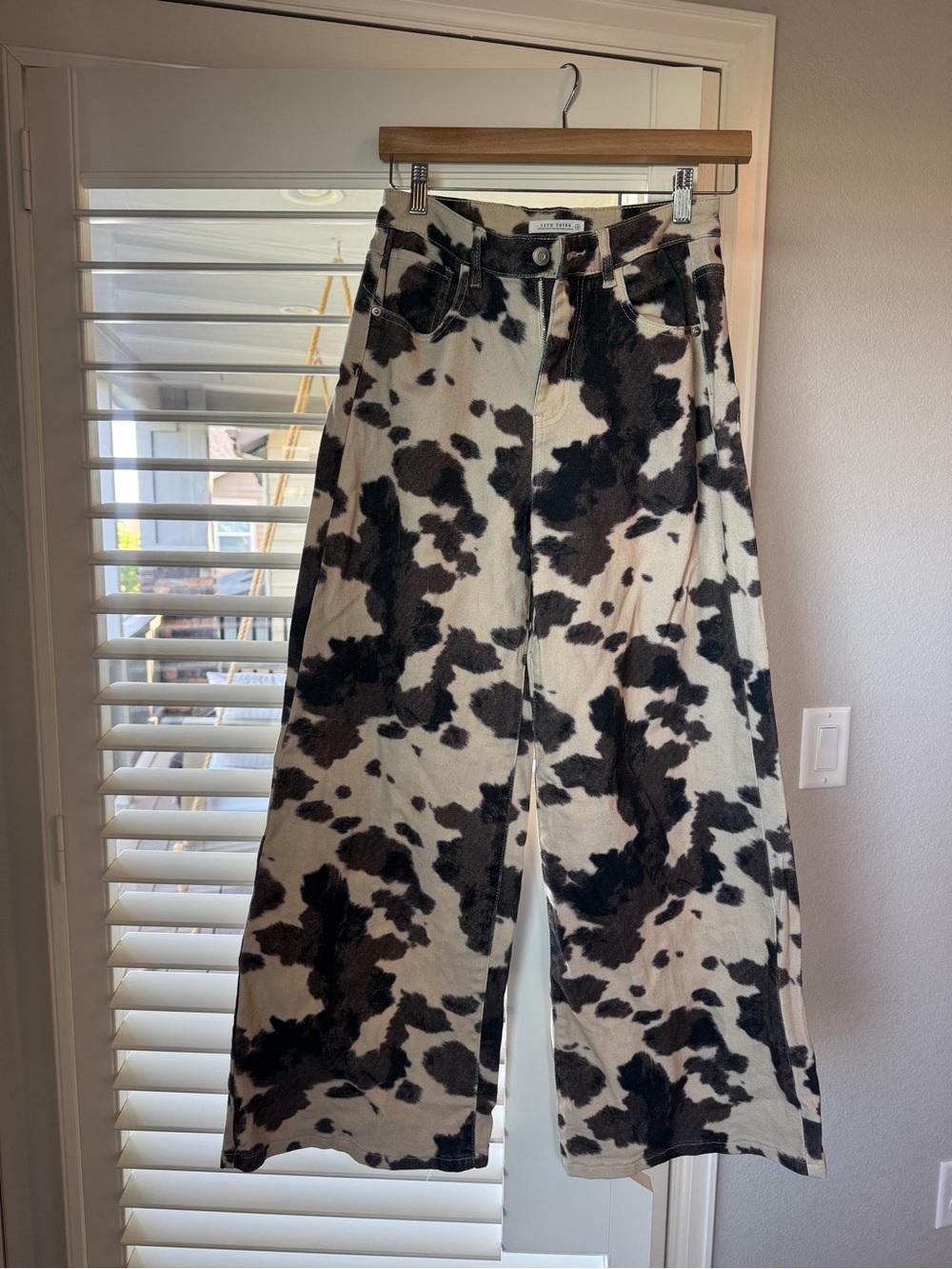 12th Tribe Midland Cowhide Pants in Cream and Black small - Picture 4 of 4